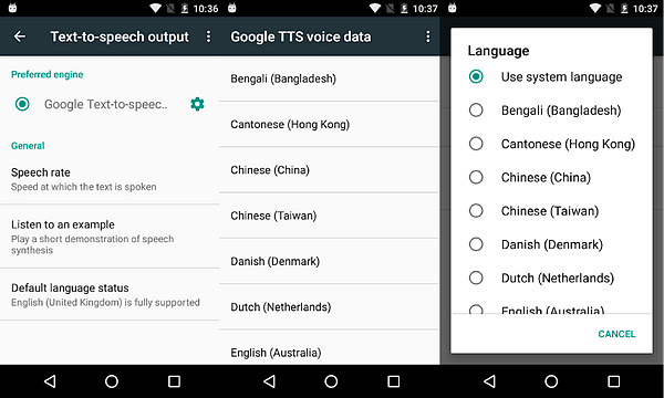 Google Text-to-Speech es una de las mejores aplicaciones y herramientas de texto a voz para Android.