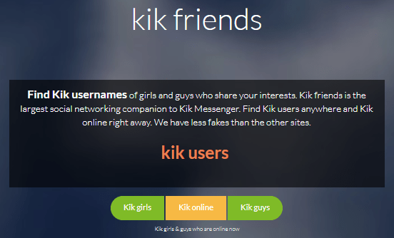 Using Kikfriender to find new friends