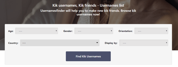 Using some other sites to find Kik friends