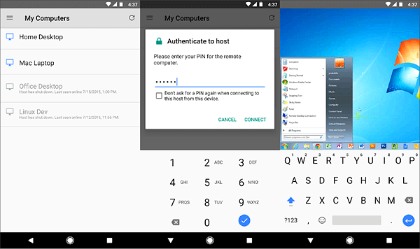 Using Chrome Remote Desktop to remote control PC from Android.