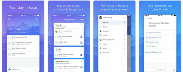 Microsoft to-do is one of the best reminder(To-Do List) Apps for iPhone.