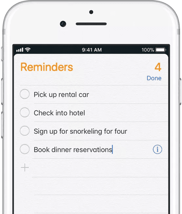 Apple Reminder is one of the best reminder(To-Do List) Apps for iPhone.