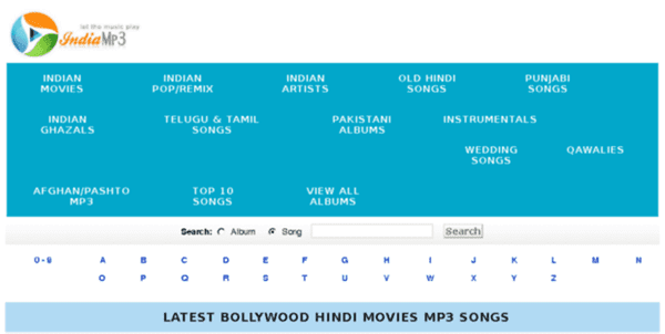 Using India Mp3 to download Hindi Mp3 songs. 
