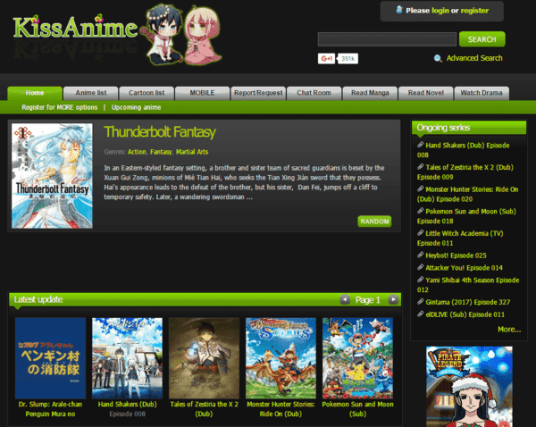 KissAnime is a very popular site where you can explore a large number of animes categorized under several genres. 
