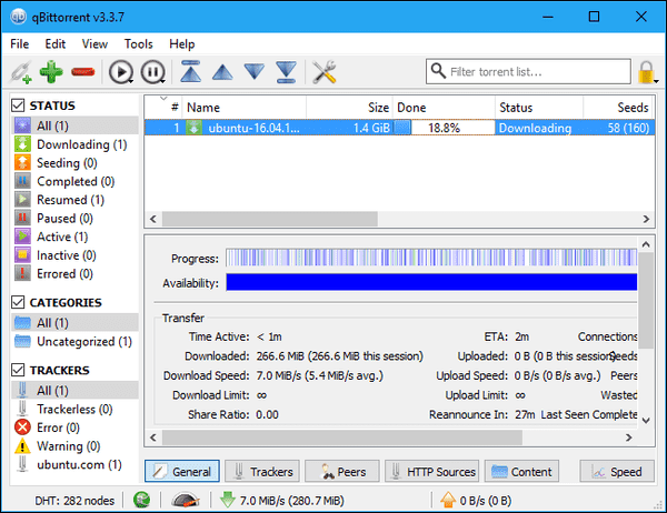 qBittorrent is a lightweight software perfect for the people who are more concerned about the quality of the files downloaded from a torrent site.