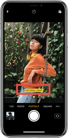 Take a picture with Portrait mode to Take Pictures with Blurred Background on iPhone
