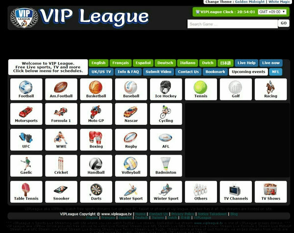 Vipleague is a great sports gushing site and very like FromHot in terms of interface. 