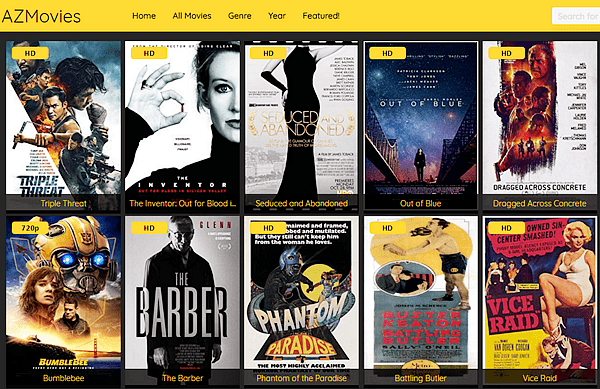 Another top choice among movie lovers, AZMovies has the best collection of award-winning movies from around the world.