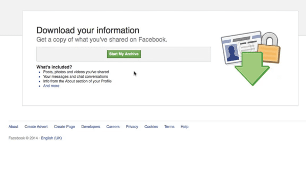 Download all your facebook data