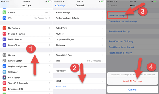 Reset All Settings on Your iPhone to Fix iPhone No Sound on Calls Issue
