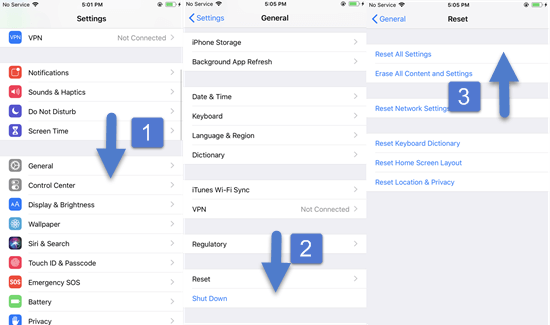 Reset All iPhone Settings