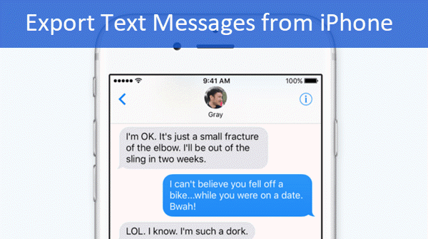 Export Text Messages from iPhone