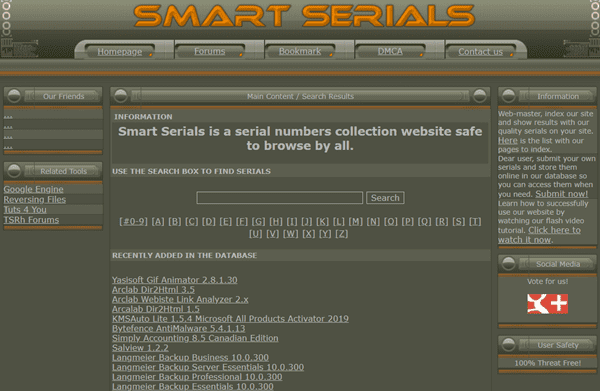 The Smart Serials is a dedicated serial numbers collection website using which you can fetch serial keys of all major and paid software programs.