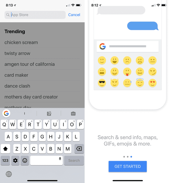 Gboard is a virtual keyboard app developed by Google For Android and IOS.