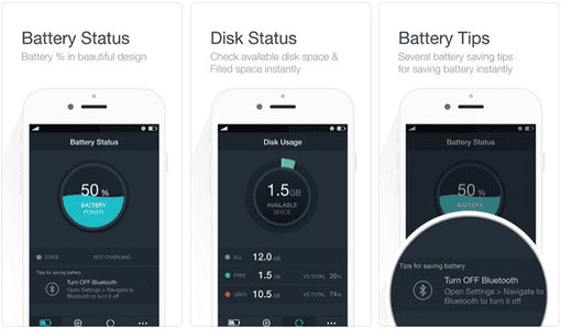 The Battery Save enables you to find out the real condition of your device battery instantly.