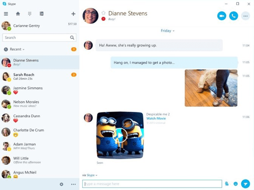The first and most popular app that you can go for installing in PC for video calling is Skype.
