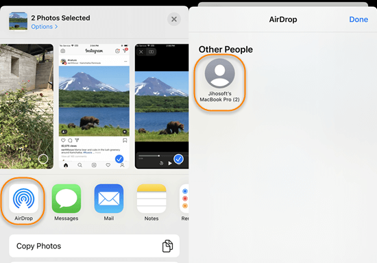 Get iPhone Photos to Mac using Airdrop