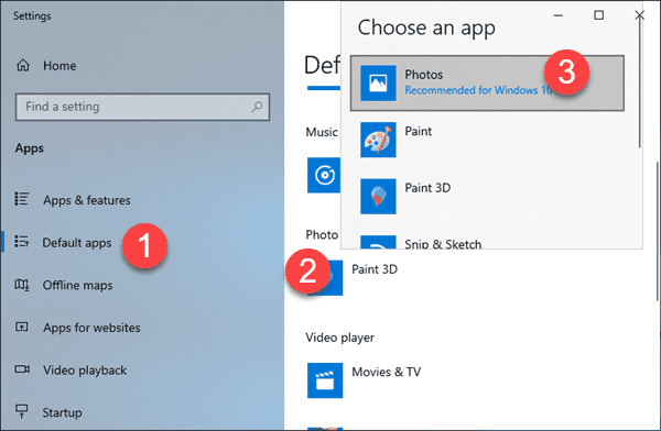 Specify the Default Windows 10 Photo Viewer