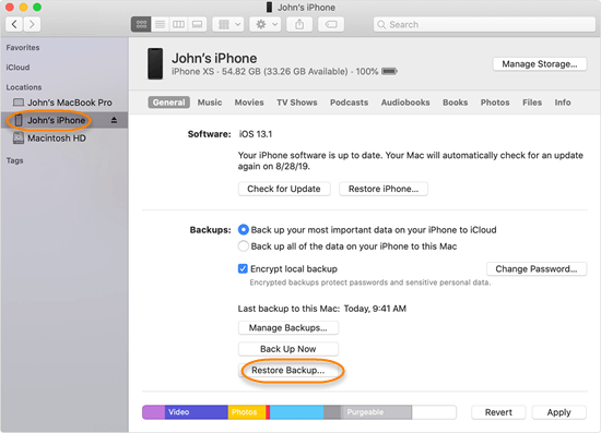 How to Restore iPhone from iTunes Backup.
