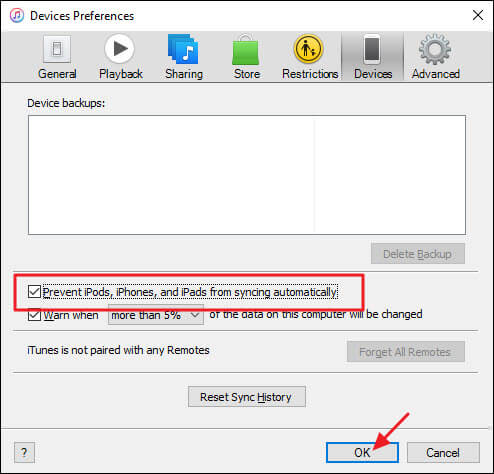 Disable Automatic Syncing with Your iPod in iTunes.