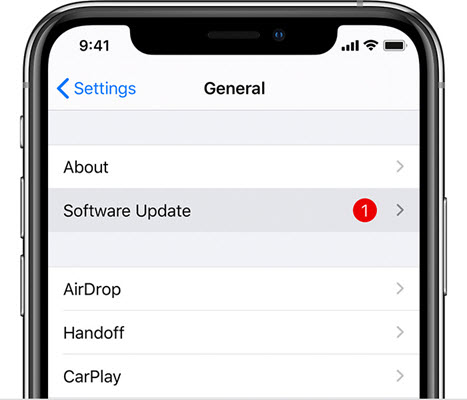 Update to Latest iOS Version to Fix AirDrop Not Working on iPhone.