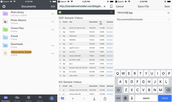 Documents is one of the most popular file managers for iOS devices