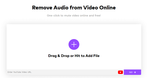 Online Unicoverter is probably one of the easiest online video muter.