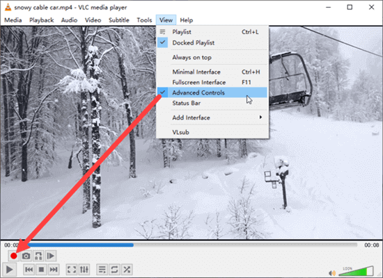 Let’s see how to trim video in VLC Media Player with its Record feature.