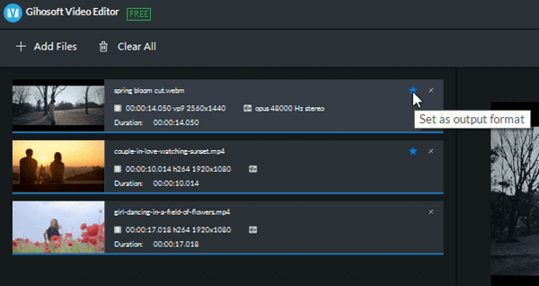 Gihosoft Free Video Joiner is a intuitive and light-weight freeware specially designed for perfectly and easily merging video files into one on Windows computer.