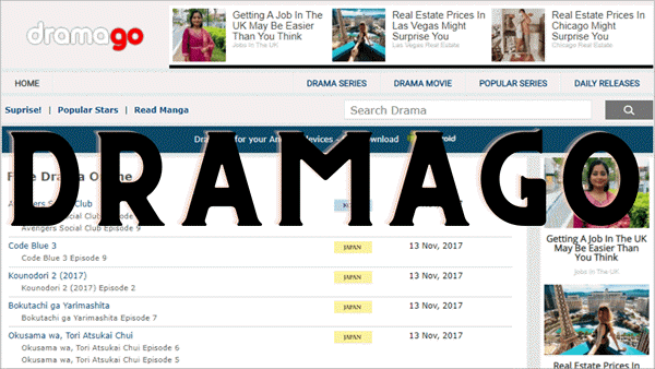 Dramago website contains over 100 Korean dramas on its database