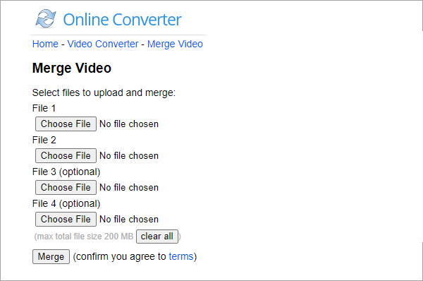 Online Converter is one of the best free online video mergers